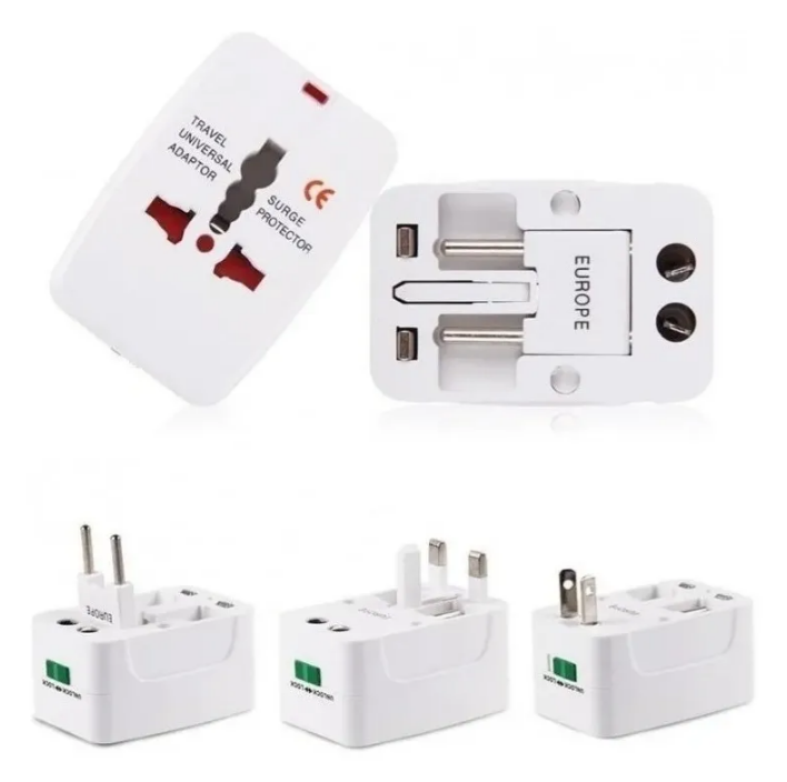 Adaptador Enchufe Universal Viajero Viaje Turismo 110v-220v