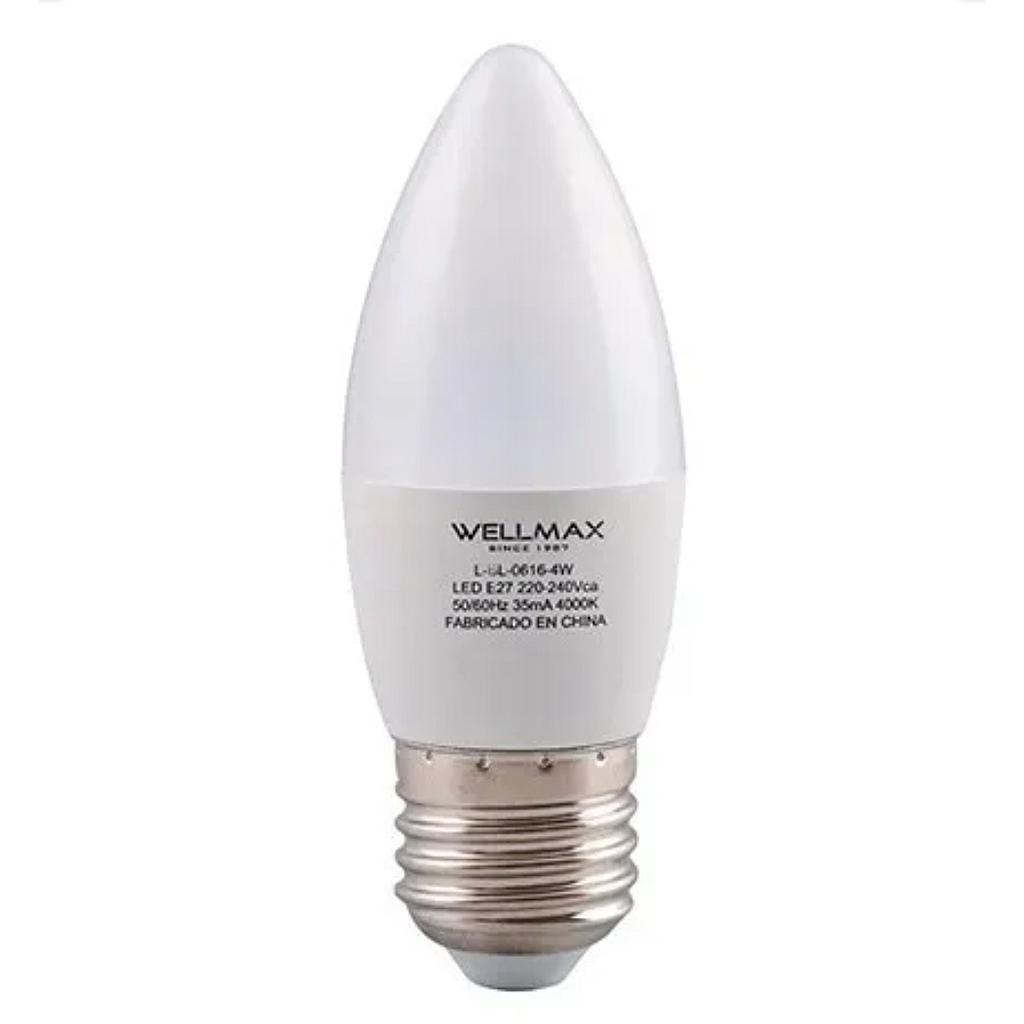 LAMPARA LED VELA 6W NEUTRO E27 WELLMAX