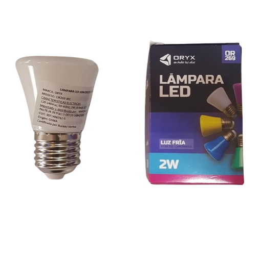 LAMPARA LED E27 2W (BLANCO CALIDA)