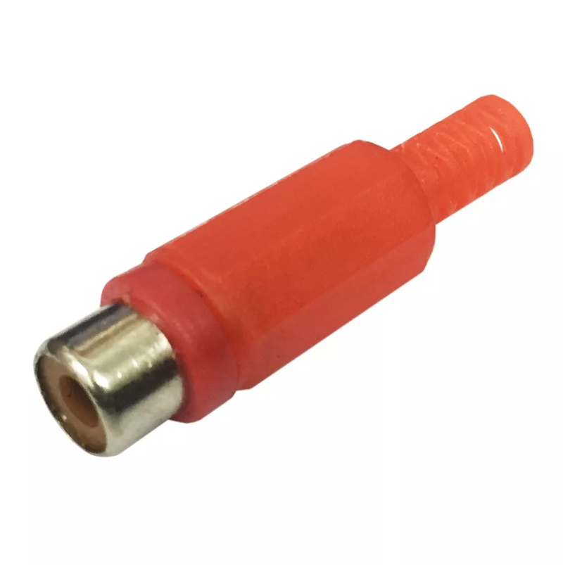 PLUG FICHA RCA HEMBRA ROJO